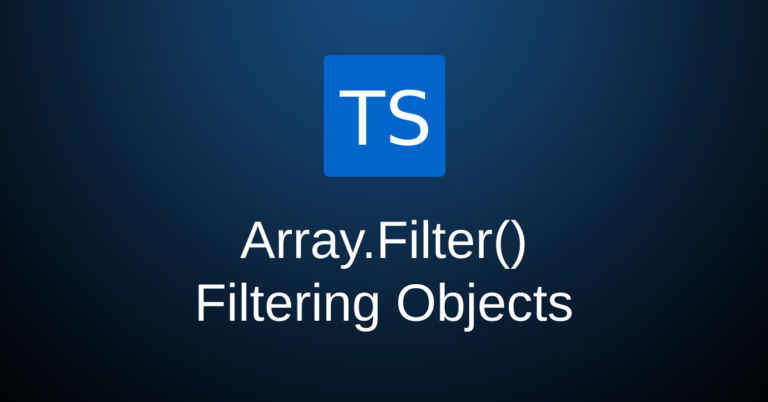 How to filter an array of objects in Typescript, the easy way